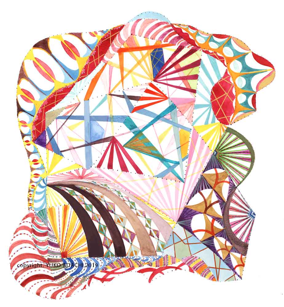 Watercolor on paper "A Map to a Spiritual Wonderland II"