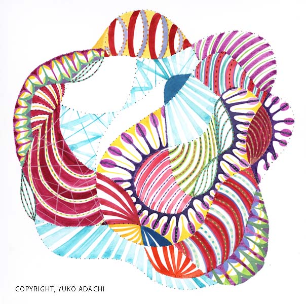 Watercolor on paper "A Map to a Spiritual Wonderland III"