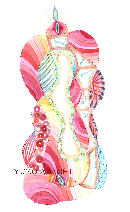 Watercolor on paper "Gate of Consciousness V"