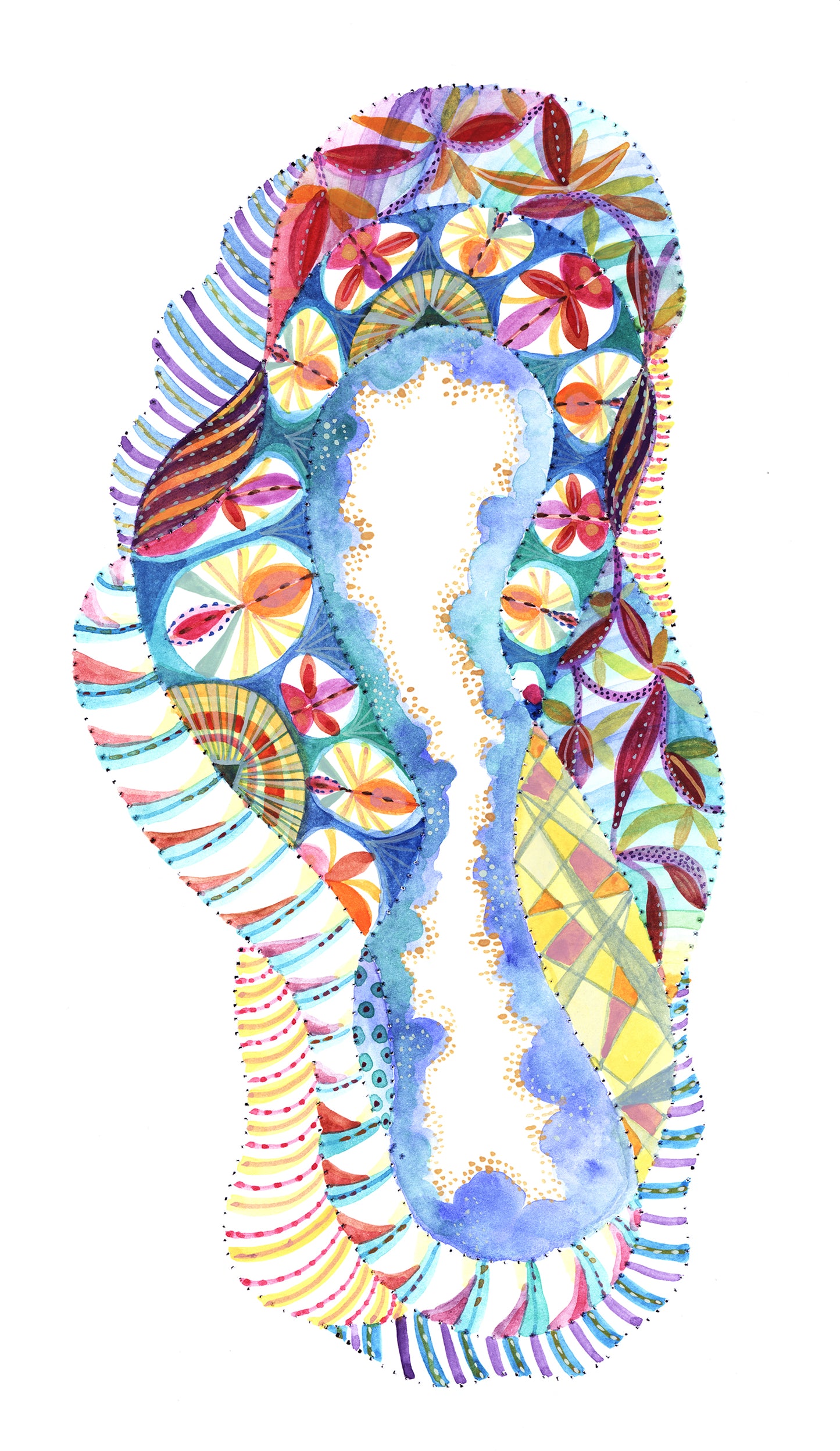 Watercolor on paper "A Gate of Consciousness VI"