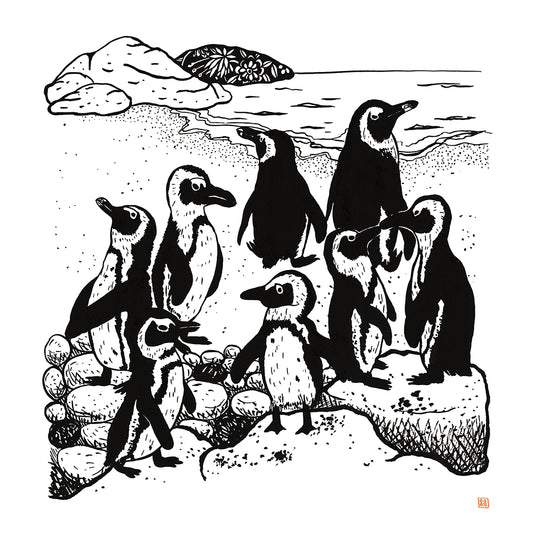 8 Penguins giclee prints