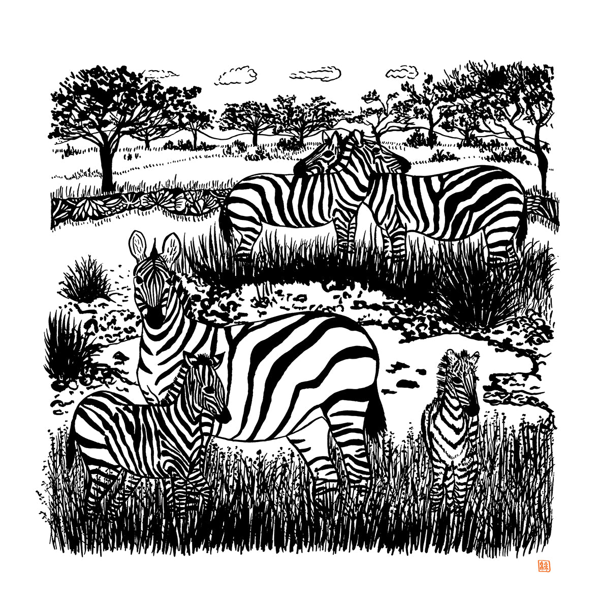 Zebras  giclee prints