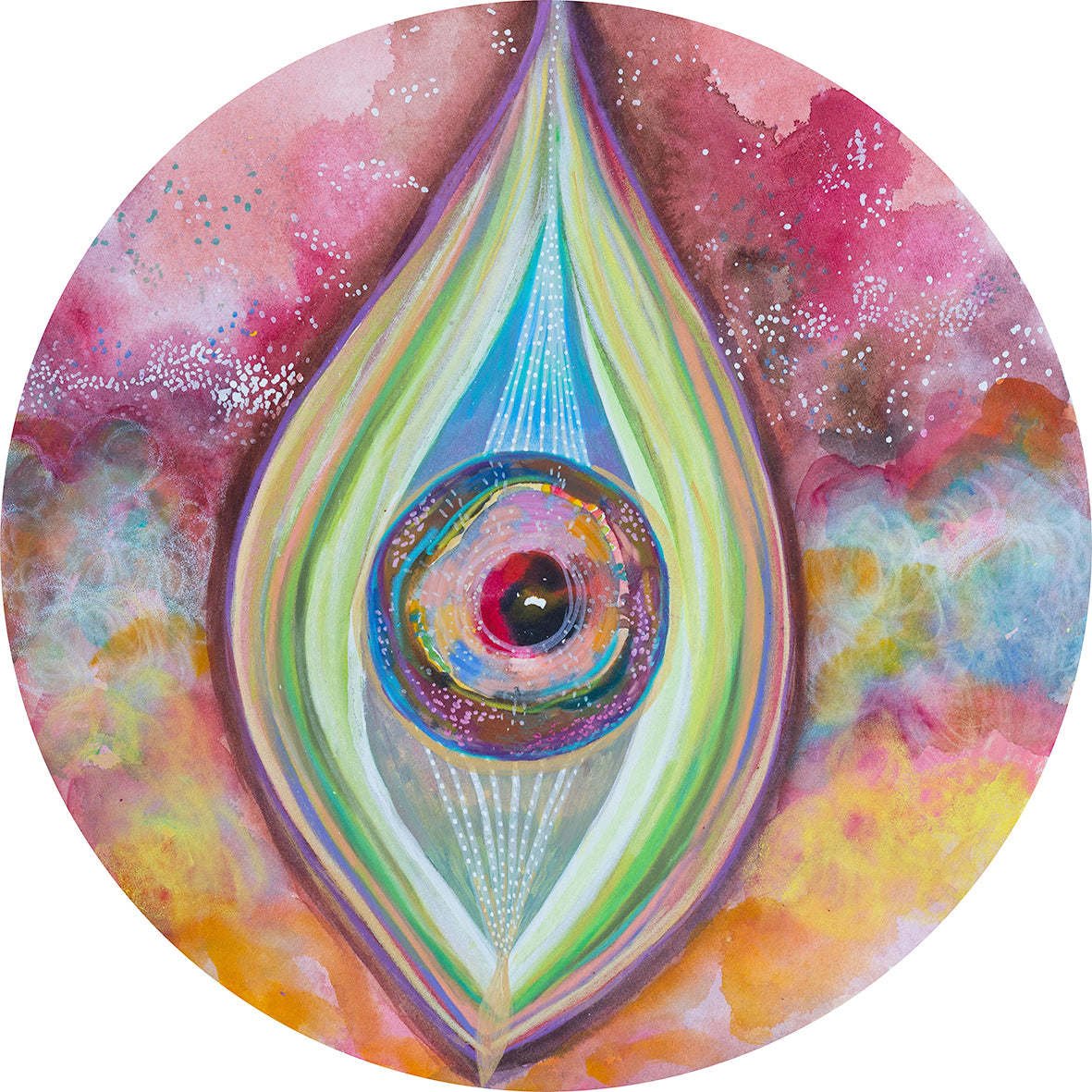 Mixed media on paper, "Seed of Mother Gaia"