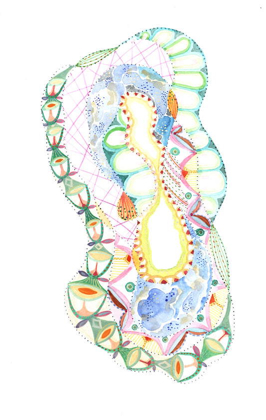 Watercolor on paper "A Gate of Consciousness III"